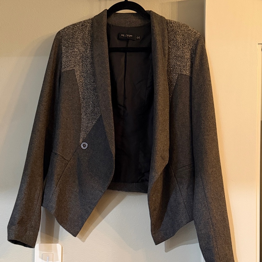 MM Couture Two-Tone Gray Blazer